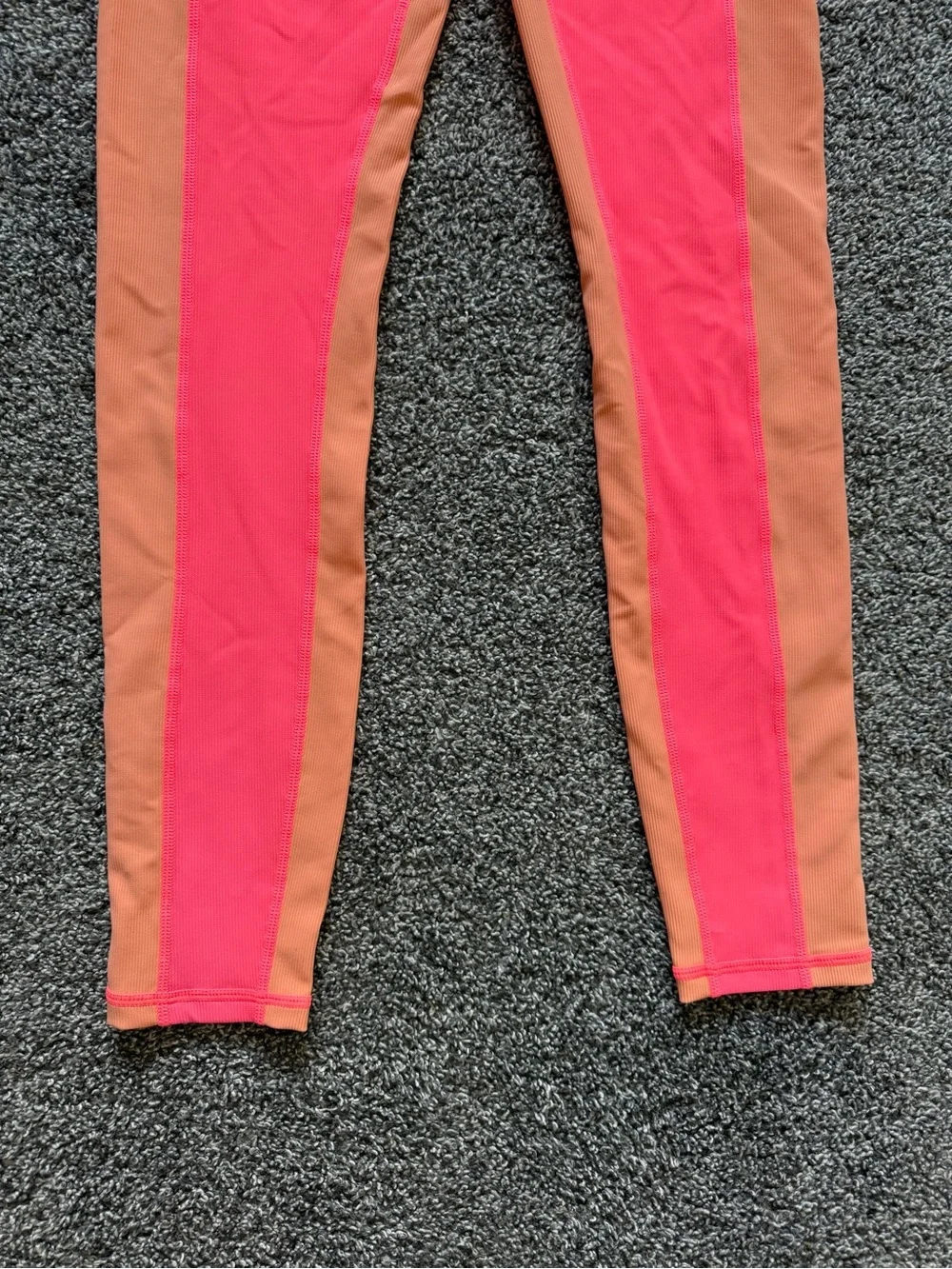 Wilo The Label Ribbed Sports Bra Leggings Set Pink Peach Size Small